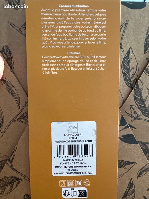 Théière en fonte Picots Sema Design neuve (image 11)