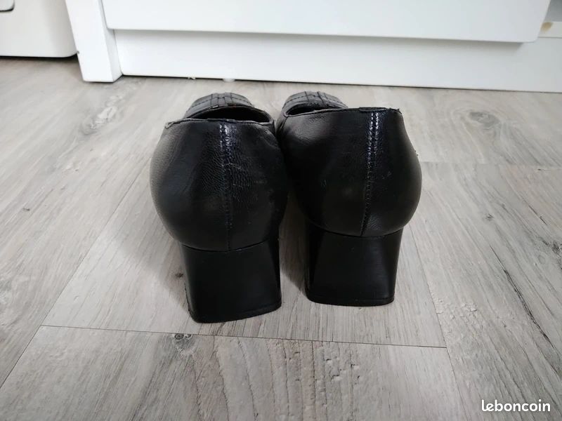 Chaussures en cuir vintage, pointure 37 ½, marque Pindiere (image 6)