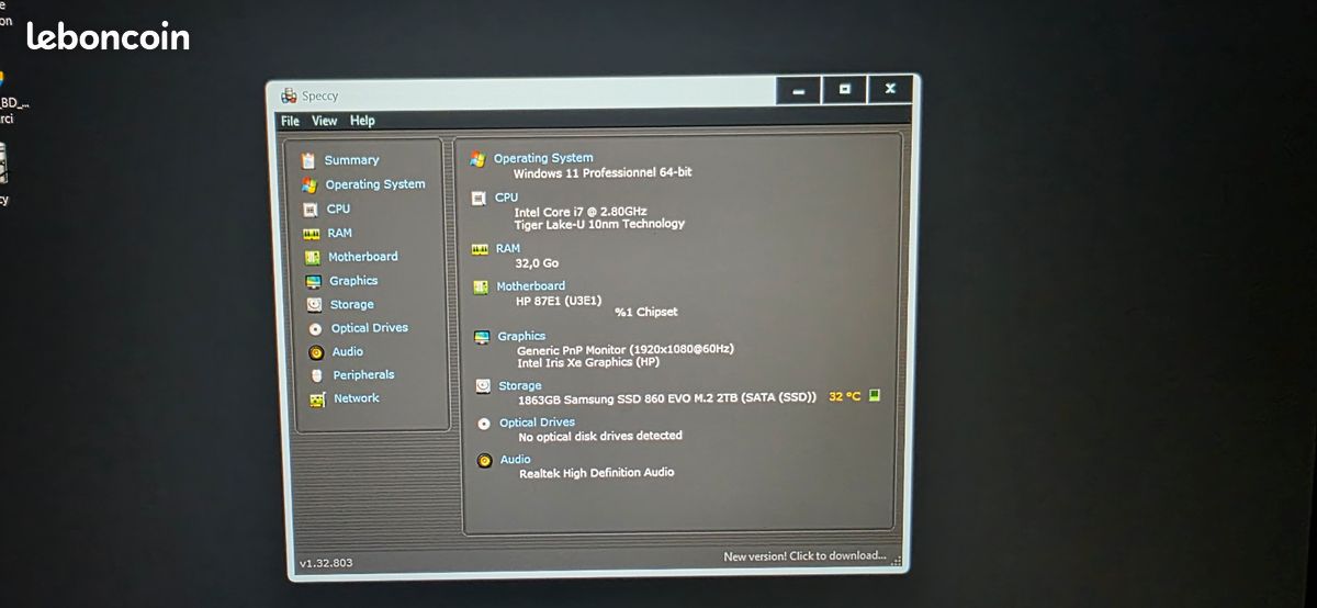 HP ProBook 450 G8 • i7 11ᵉ gen • 32 Go RAM • 2 To SSD • Windows 11 Pro (image 6)