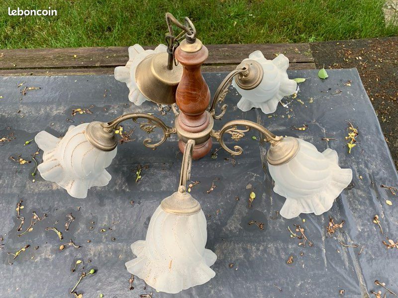 Lustre Vintage 5 Lumières Style Industriel - Sans Marque