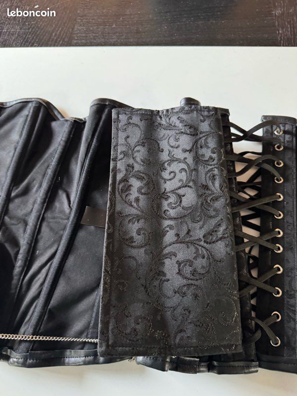 Corset gothique dark steampunk noir (image 10)