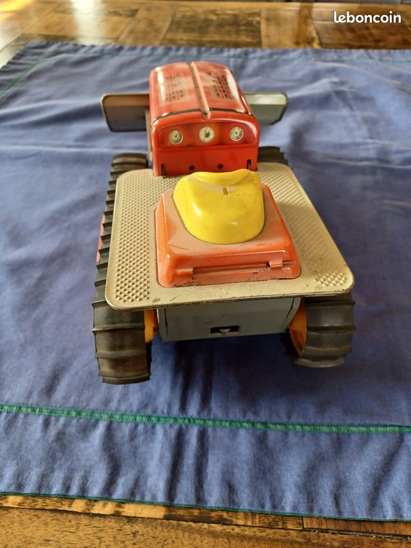 Bulldozer En Tôle Joustra – Ancien Jouet Vintage – Collection