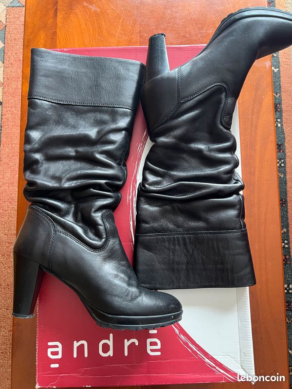 Leboncoin Bottes Noires Femme Andre Botte Andre Botte Cuir André