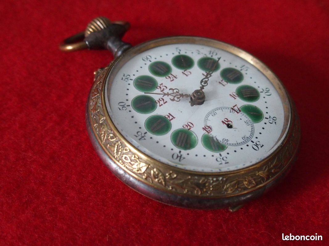 Ancienne Montre à Gousset Comtois 50mm – Gravure Avion Blériot Par Frainier (1910-1919)