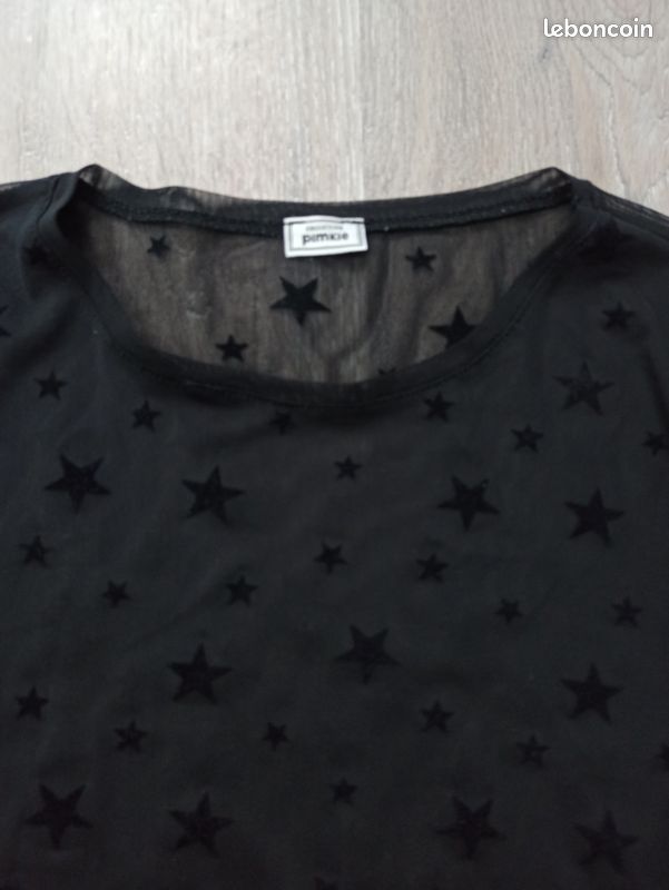 T-shirt transparent avec etoile Pimkie femme XS (image 2)