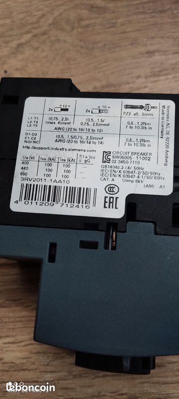 Disjoncteur et contacteur Siemens Sirius (image 3)