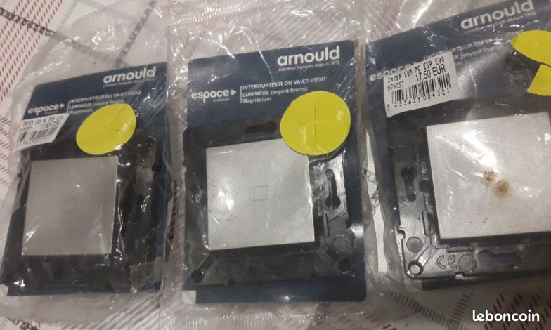 Interrupteur va et vient Arnould espace evolution gris (image 1)