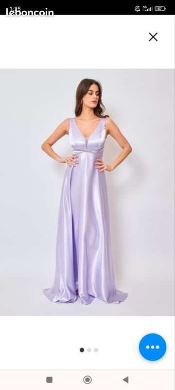 NEUVE taille M Robe satin mariage cérémonie soirée couleur