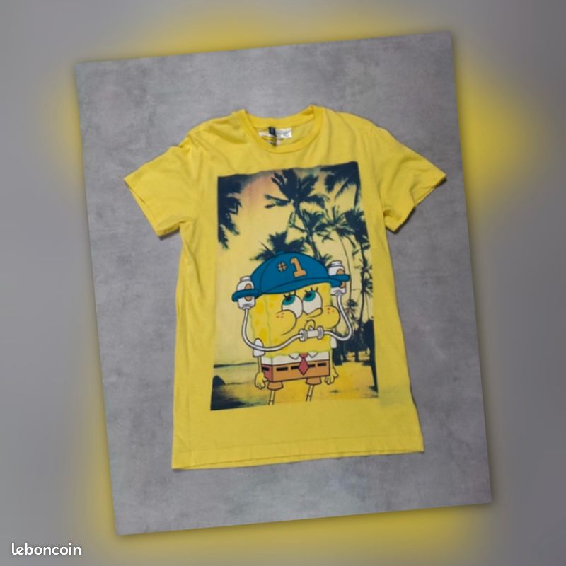 T-shirt Yellow Bob l'éponge, Geek de la semaine - S