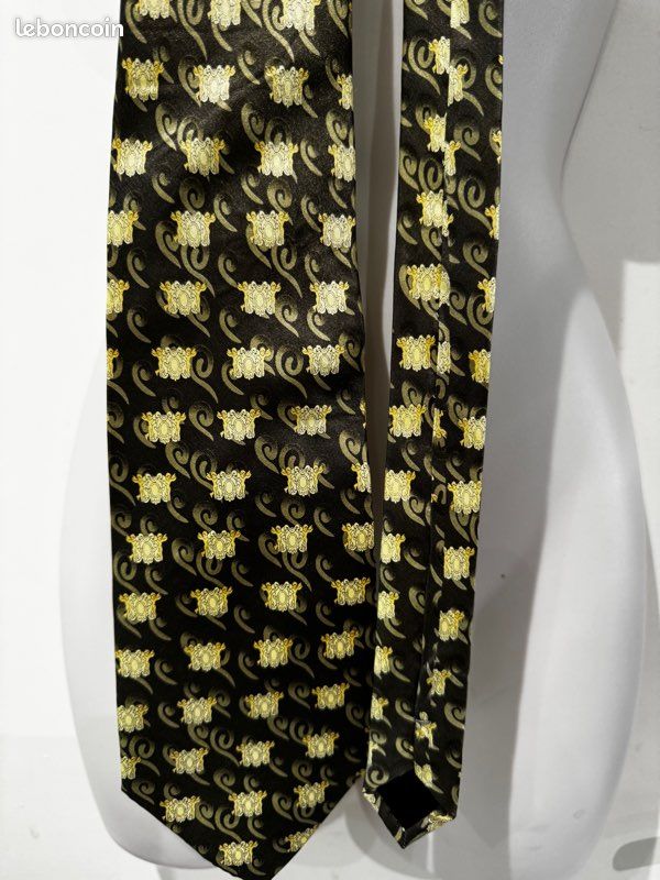 Fermoir à Cravate Vintage Années 40-60 En Cuivre émaillé (noir, Vert, Jaune) 72414