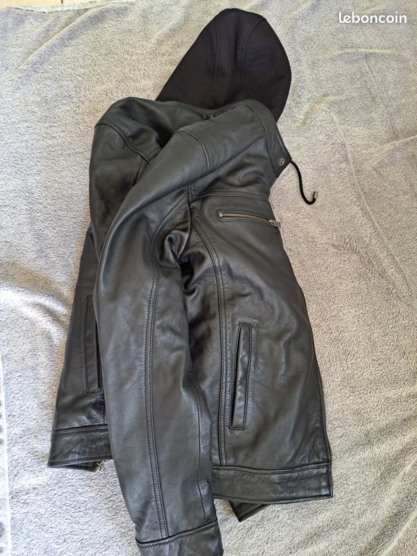 Veste en cuir véritable Le temps des cerises neuve étiquette (image 12)
