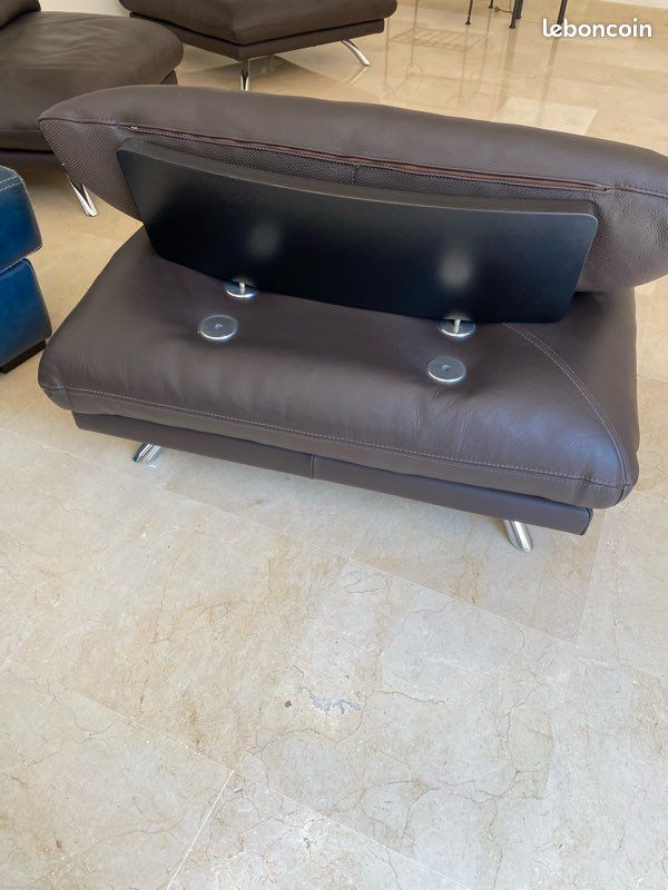 Fauteuils Roche Bobois marron foncé (image 3)