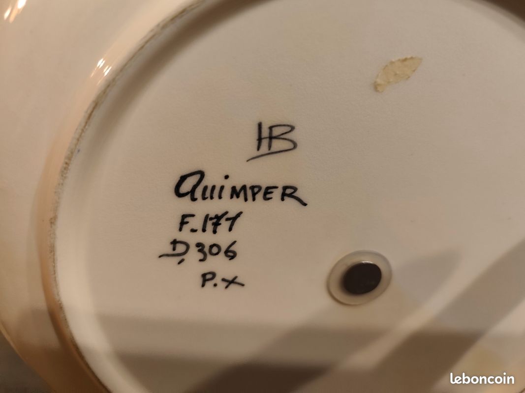 Serviteur / Présentoir à gâteaux 3 étages HB Henriot Quimper vintage (image 2)