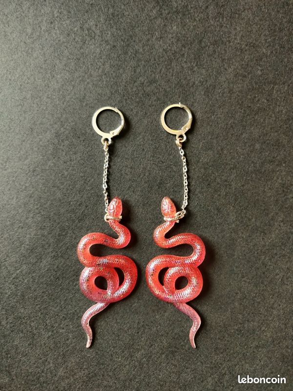 Boucle d'oreilles serpent (image 1)