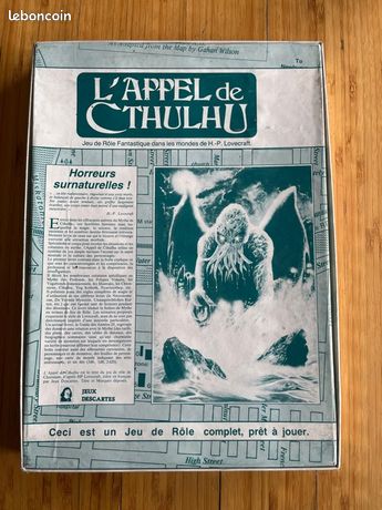 RARE L'APPEL DE Cthulhu jeu de rôle 1984 1ère edition H-P. Lovecraft Descartes EUR 43,50 - FR