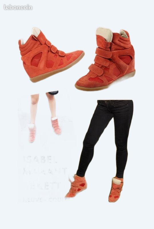Baskets Isabel Marant Bekett Corail - Taille 39 - Cuir Et Daim - Neuves Sans Boîte - Collector Rare