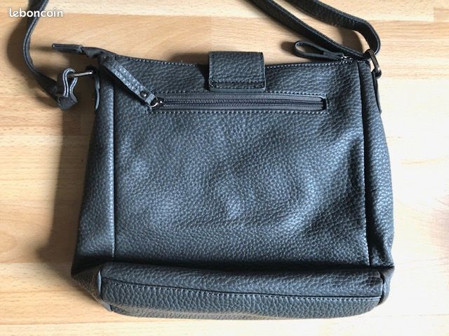 Mélanie - Sac à main bandoulière gris synthétique 26x26 cm (image 3)