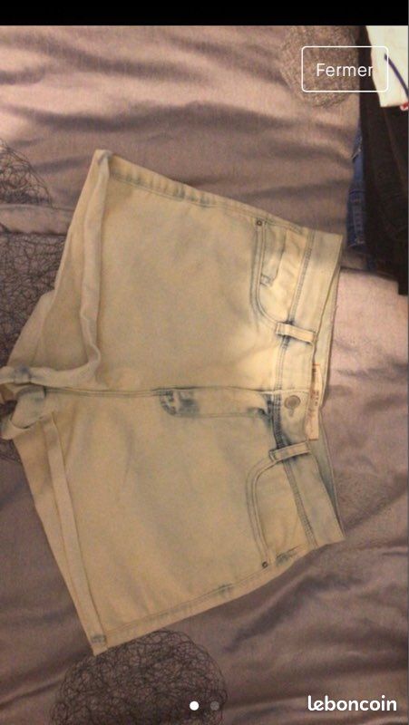 Short en jean délavé (image 1)