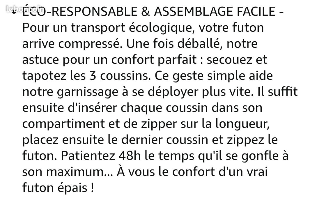 Matelas d'appoint futon (image 4)