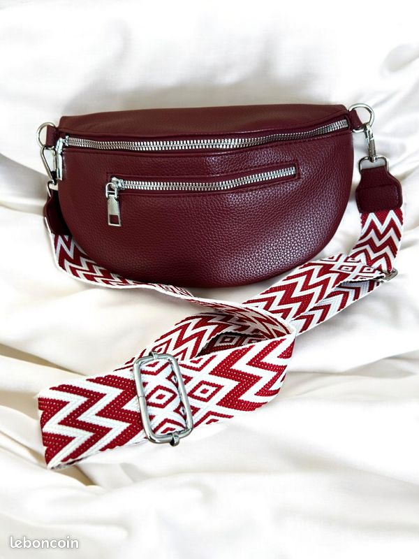 Sac bandoulière femme retro vintage Rouge Bordeaux Accessoires