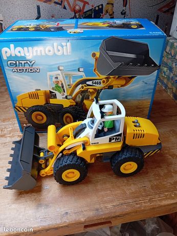 EV LOT 2 Playmobil Camion Man Plateau + Remorque Travaux Publics Dde