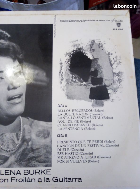 33t vinyle A SOLAS con ELENA BURKE, musique cubaine 1964. TBE (image 2)