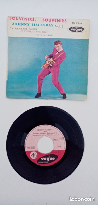Lot vinyle johnny hallyday 45 tours (image 8)