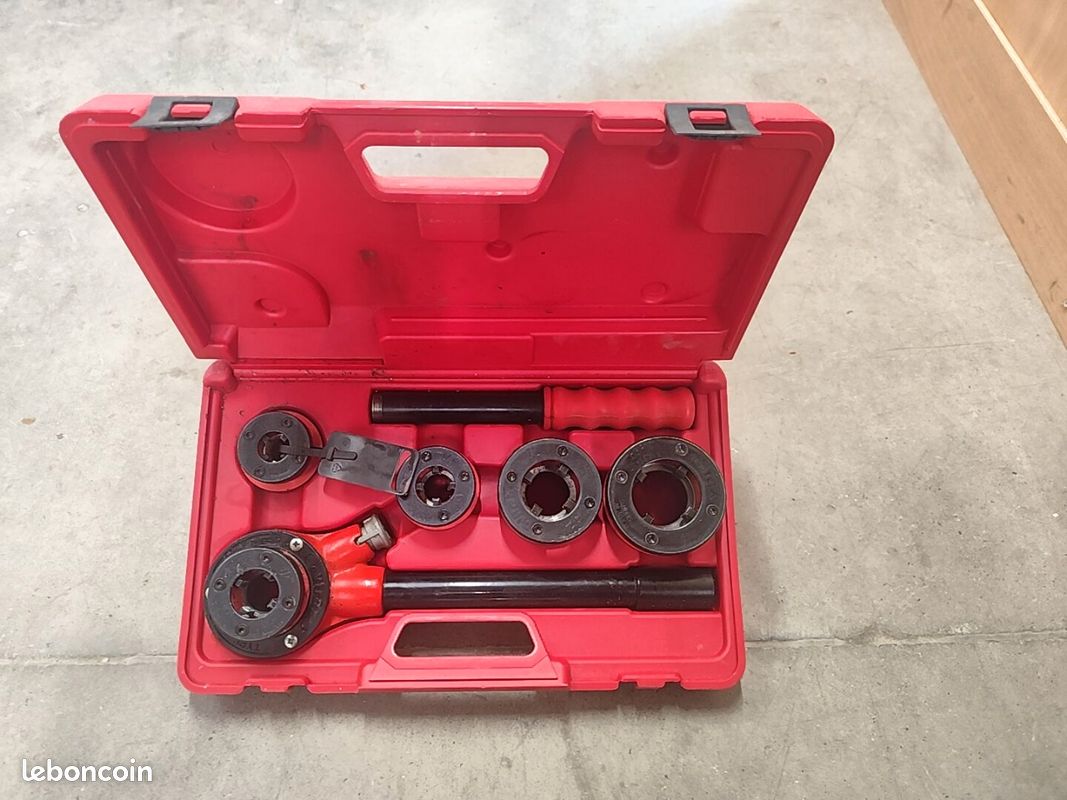 Virax - Filière manuelle têtes interchangeables 1/2" à 2" en coffret