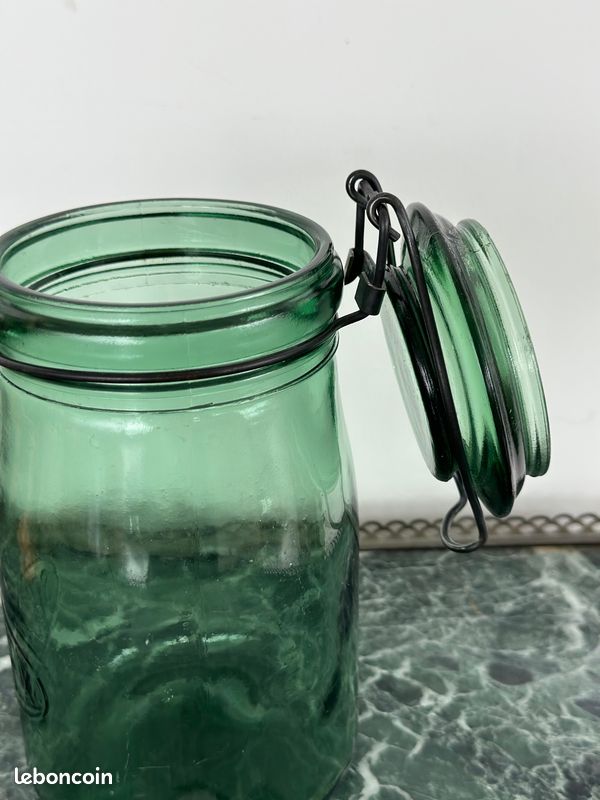 Bocal vert clair Solidex - - boutique en ligne de brocante