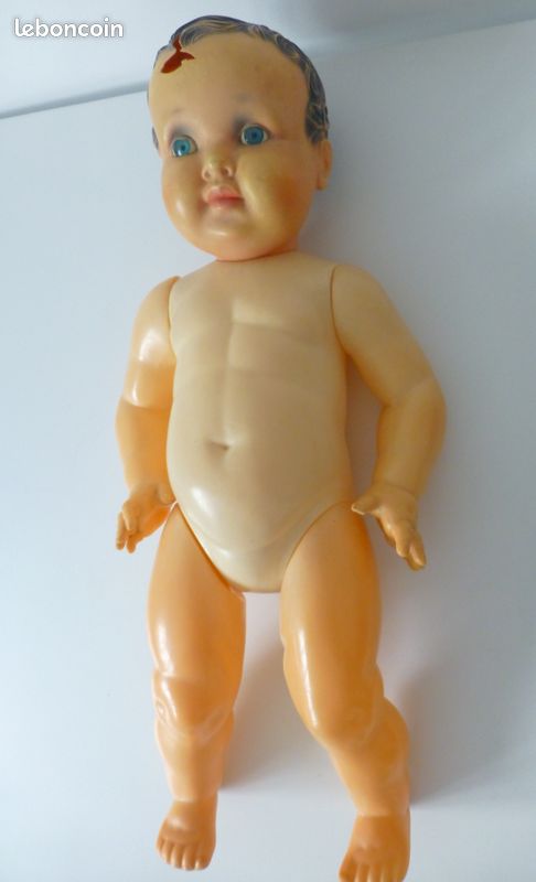 Poupon Convert 70 Cm - Garçon En Plastique - Occasion Bon état