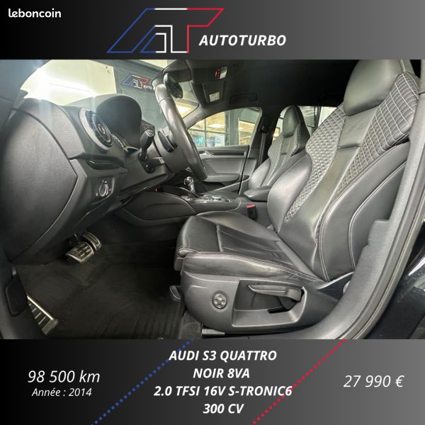 Audi S3 SPORTBACK 2.0 TFSI 300CH Garantie 12 mois QUATTRO S TRONIC 6 (image 11)