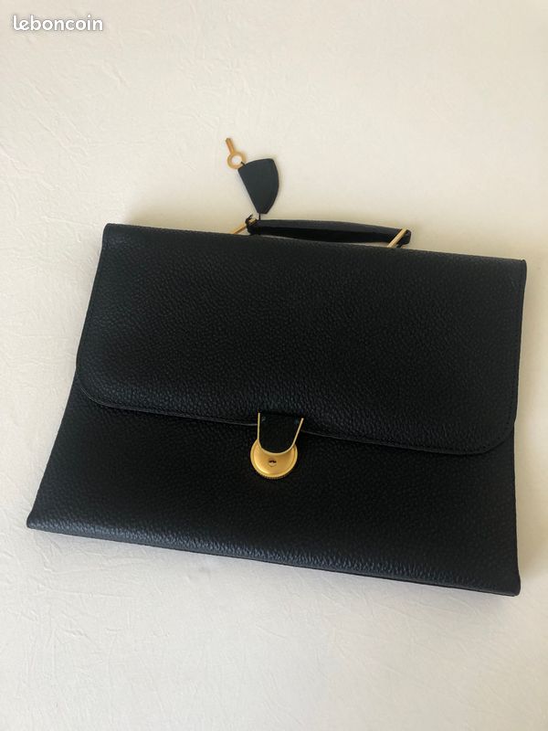 Porte-documents Vintage en cuir véritable pour hommes, sacoche pour