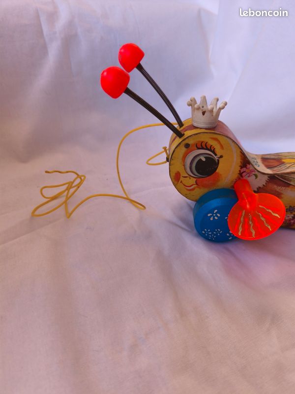 Jouet à Tirer Fisher Price - Abeille Queen Buzzy Bee - Réf 444 - Vintage Années 70
