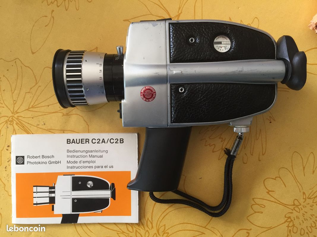 Appareil Photo Vintage Bauer C2B Super 8 – Avec Étui D’Origine