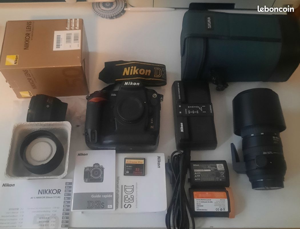 Pack Photo Pro Nikon D3s + Nikkor 50mm f/1.4G + Sigma 135-400mm + Accs (image 2)