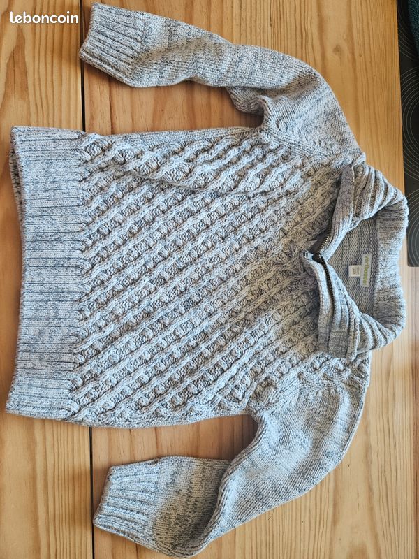 Pull gris 5ans (108cm) vert baudet (image 1)