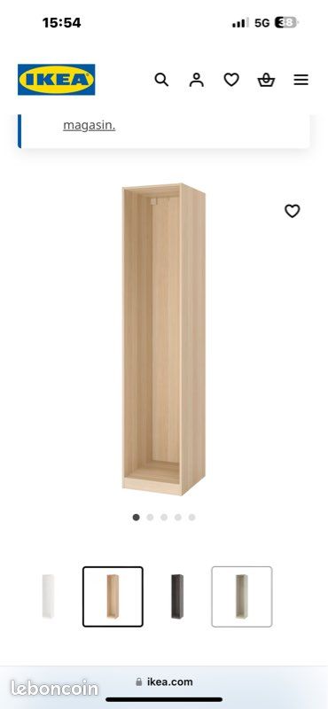 Dressing d angle pax ikea couleur chêne (image 6)