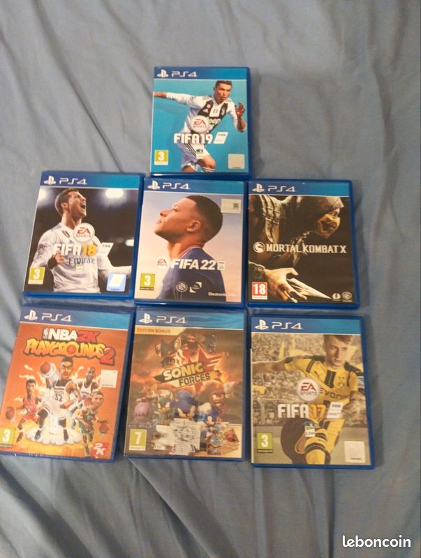 Lot De 7 Jeux PS4 D'occasion, Très Bon état, Boîtiers Et Disques Inclus