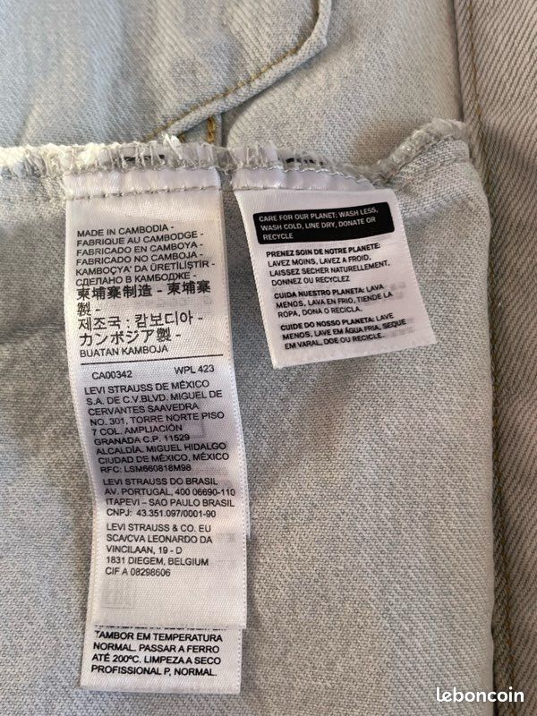 Veste en jeans bleue très clair de chez Taille L Vêtements