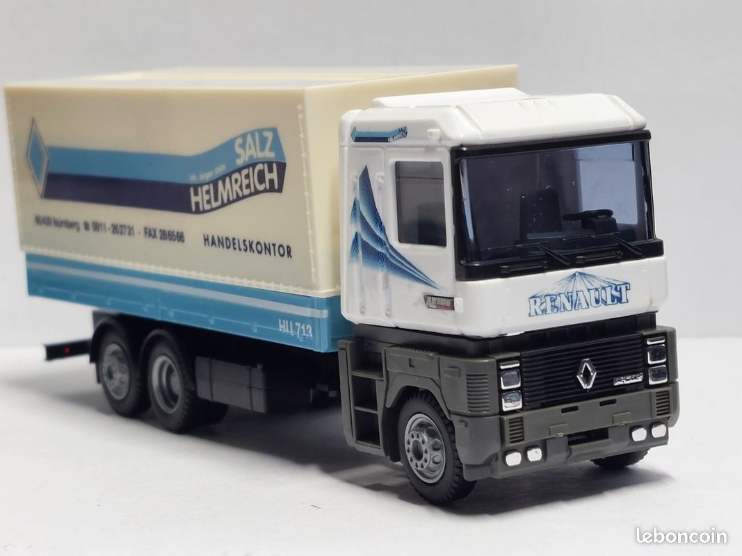 Herpa Remorque Bâchée 2 Essieux – Échelle 1:87 – Bleu Outremer – Made In Germany – Collection