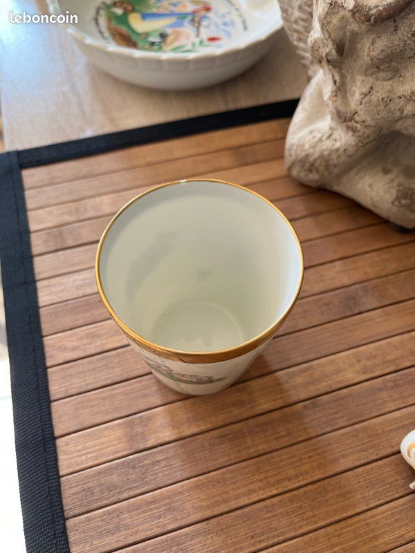 6 assiettes à dessert en porcelaine CONTEMPORAIN LIMOGES CHAPUS FRÈRES