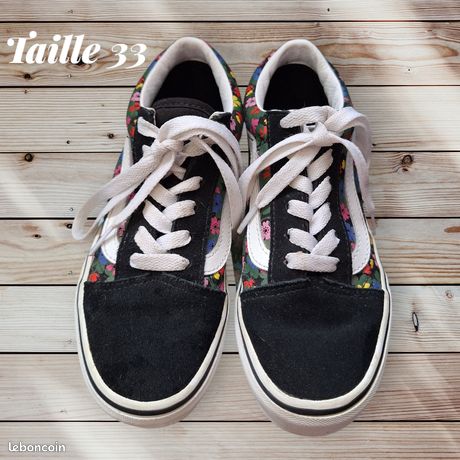 Baskets Vans Old Skool Floral Taille 33 Chaussures