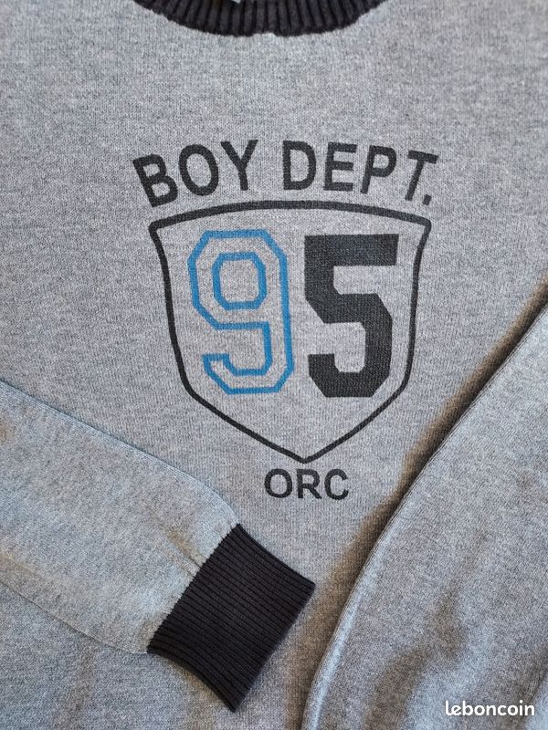 Petit pull Orchestra 10 ans 95 gris noir bleu (image 3)
