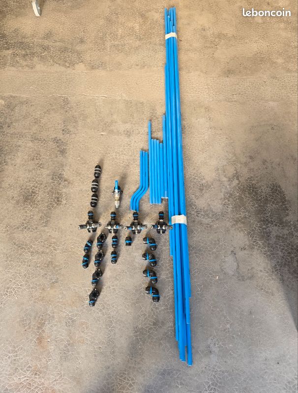 Lot de tubes alu + raccords rapides d'air comprimé (image 1)