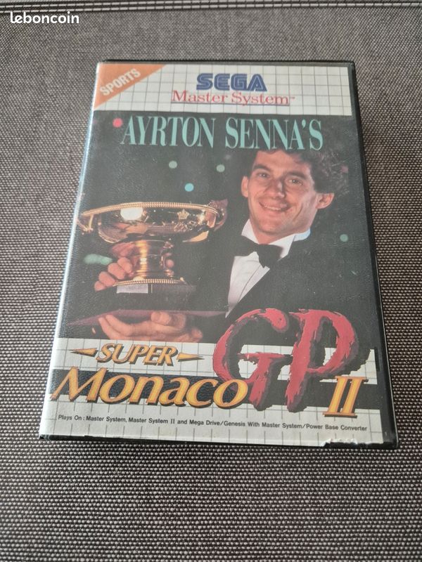 Ayrton Senna Genesis Jeu Sega Master System - Super Monaco GP 2 (Ayrton Senna) - Bon état, Version Boîte Jeu Course Rétro Sega Années 90