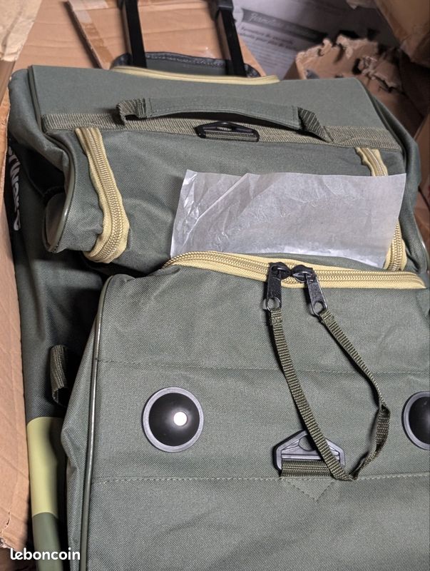 Sac De Voyage Cabine Antler Vert – Toile, Compartiments, Très Bon état