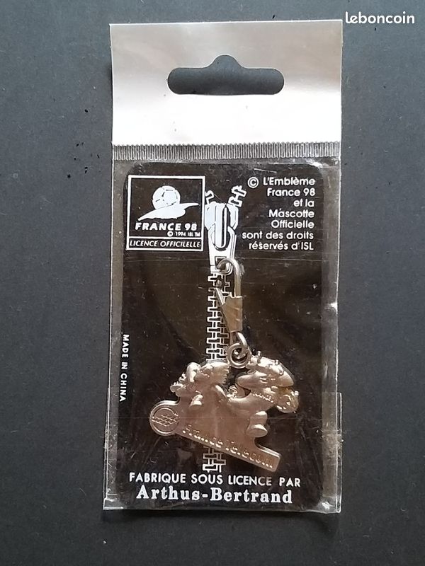 Figurine Footix France 98 - Arthus Bertrand, Métal Argenté, Très Bon état