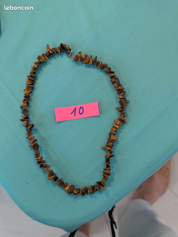 Collier pierre Naturelle Oeil du Tigre (image 1)