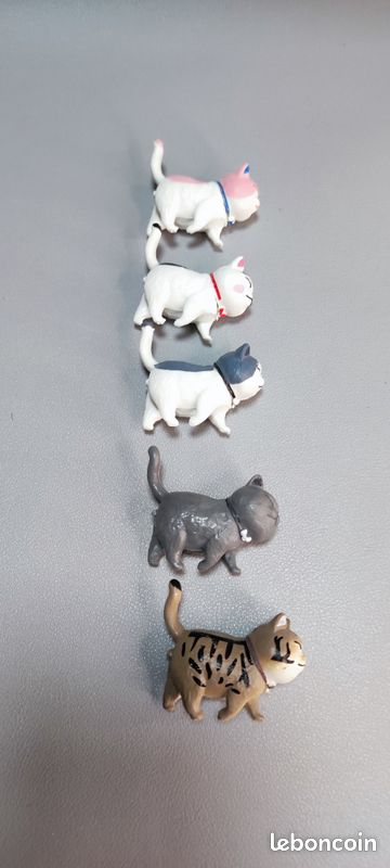 5 figurines chats kawaii | Cadeau déco mignon et coloré (image 2)
