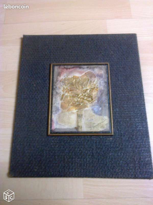 Georges Breuil collage 1985 signé (image 1)
